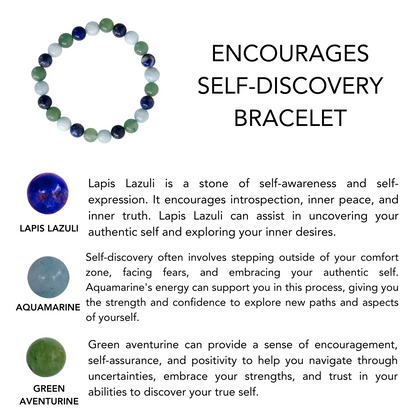 Encourages SELF-DISCOVERY Crystal Bracelet (Communication, Balance, Luck)  DestGlow