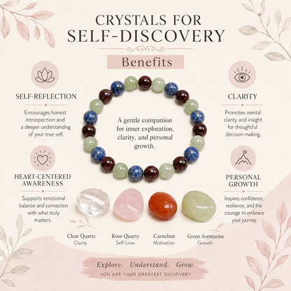 Encourages SELF-DISCOVERY Crystal Kit, Gemstone Tumble Kit, Self-Discovery Crystal Gift Set