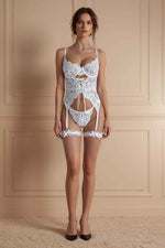 Seraphina Lace-Up Corset 3 Piece Lingerie Set - lingerie & underwear