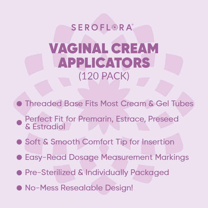 Disposable Vaginal Cream Applicators for Premarin, Estrace &amp; many others (120ct)