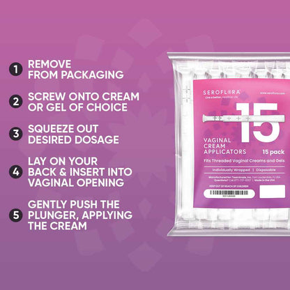 Disposable Vaginal Cream Applicators  for Premarin, Estace &amp; many others (15ct)