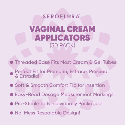 Disposable Vaginal Cream Applicators for Premarin, Estrace &amp; many others (30ct)