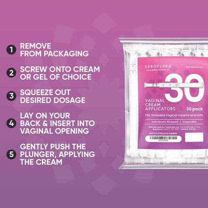 Disposable Vaginal Cream Applicators for Premarin, Estrace &amp; many others (30ct)