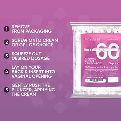Disposable Vaginal Cream Applicators for Premarin, Estrace &amp; many others (60ct)