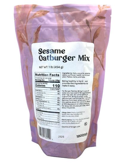 Sesame Oatburger Mix by Country Life Natural Foods