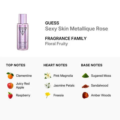 Sexy Skin Metallique Rose By Guess For Women 8.4 oz Body Mist by perfumesandrea