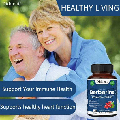 Didacat Berberine Supplement - Balance Blood Circulation, Support Heart Function Health - 120 Capsules