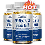 Omega-3 Fish Oil Supplement, Support Brain, Heart Health, Focus, Protect Cardiovascular System, Promote Cellular Energy Health