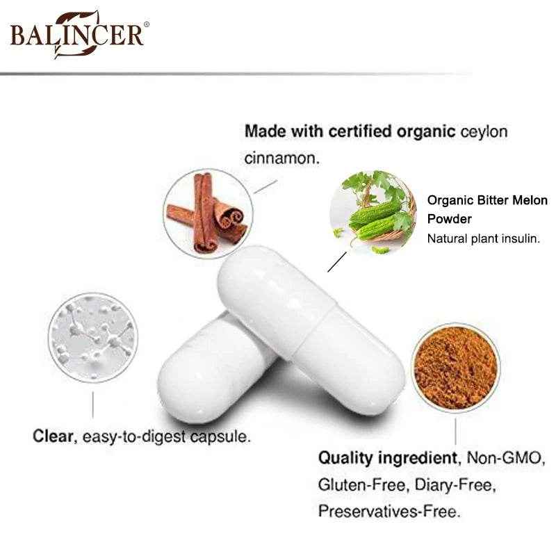 Ceylon Cinnamon 1800mg - Organic Ceylon Cinnamon &amp; Organic Bitter Melon, 2-in-1 Support, Bone, Joint, Blood Sugar, Antioxidant