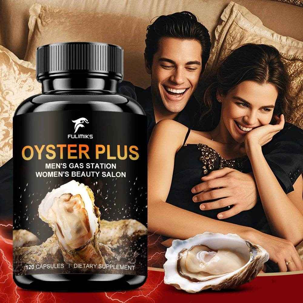 Oyster Plus Supplement, Energy and Vitality Daily Supplement, Powerful Oyster Extract, Provides Drive &amp; Wellness for Men &amp; Women