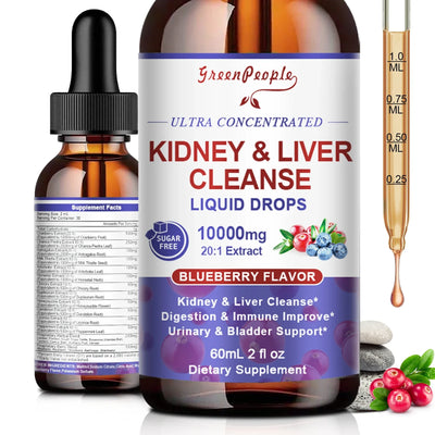 100 Natural 1000mg Cranberry Extract Kidney and Liver Cleansing Drops Urinary & Bladder Health Support by Roksy