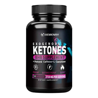 Keto BHB Exogenous Ketone - Fat Burning, Boosts Immunity, Boosts Metabolism, Food Suppressant - 120 Capsules