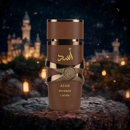 Lattafa Asad Bourbon Eau De Parfum Spray 3.4 oz (100ml) Unisex New in Box Sealed Original