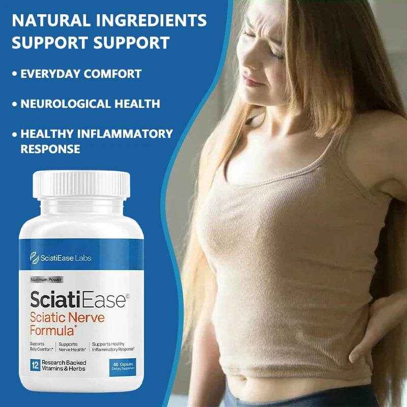Sciatic Nerve Health Support Supplement with PEA, Vitamin B Complex, Alpha Lipoic Acid for Muscles Joints Sleep Nerve Support