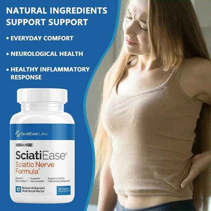 Sciatic Nerve Health Support Supplement with PEA, Vitamin B Complex, Alpha Lipoic Acid for Muscles Joints Sleep Nerve Support