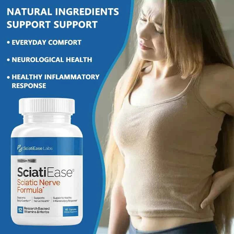 Sciatic Nerve Health Support Supplement with PEA, Vitamin B Complex, Alpha Lipoic Acid for Muscles Joints Sleep Nerve Support