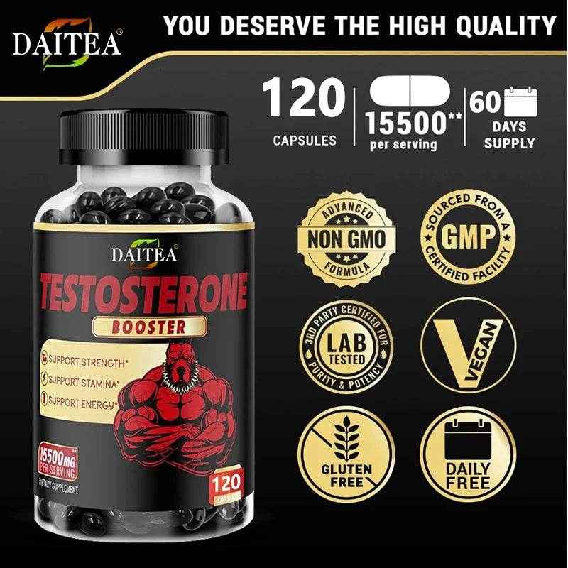 Natural Energy Supplement for Men - Boost Strength, Energy - Endurance Test Supplement, Muscle Growth