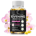 Evening Primrose Oil Supplement Capsules - Promotes Healthy Skin & Cardiovascular Health - Nutritional Support for Women