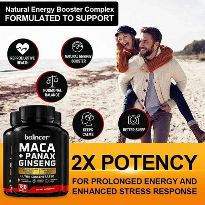 Maca Root (Black, Red, Yellow) 10,000 mg, Male Enhancement Supplement, Supports Increased Male Energy, 120 Capsules