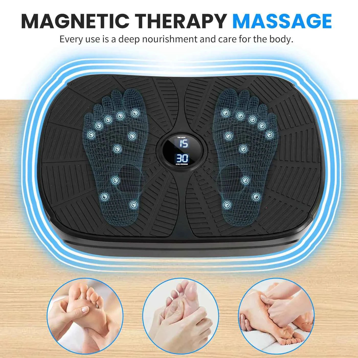 Vibration Plate Whole-Body Workout Machine with Resistance Bands