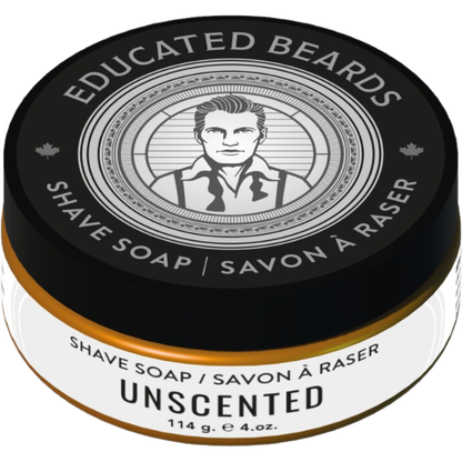 Educated Beards Unscented Shave Soap 4 oz by Pasteur Pharmacy