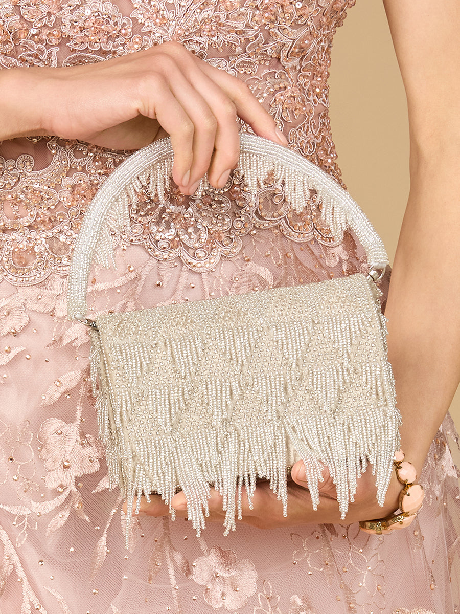 Silver Arm Candy Clutch Bag by Lara New York