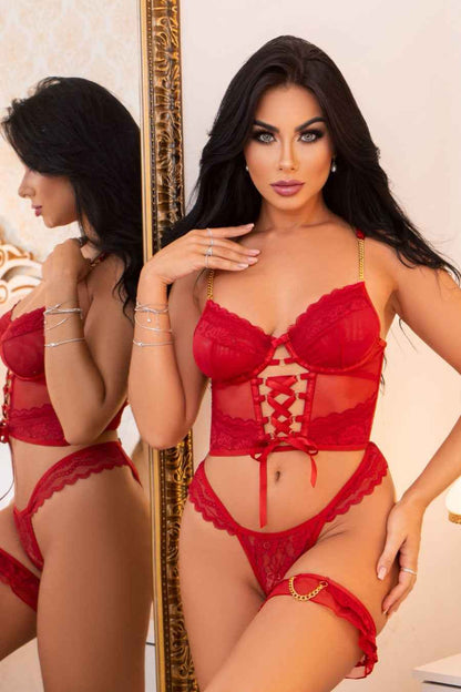 Simone 3 Piece Lace Set