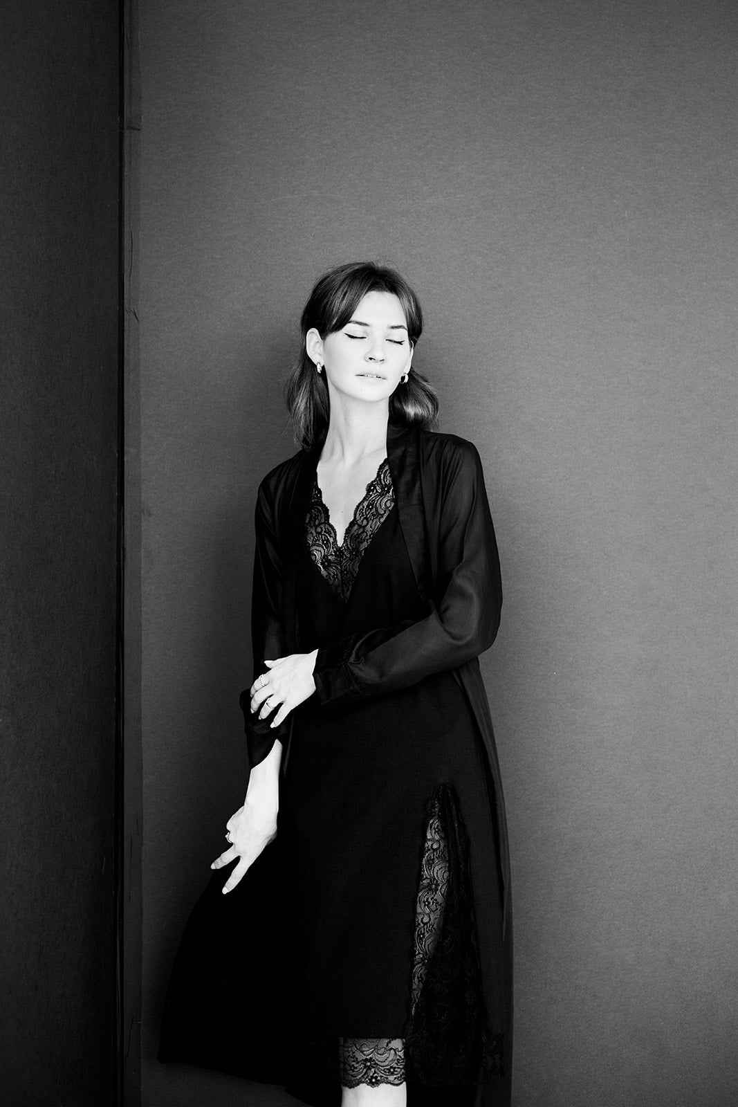 Simone Lace Trim Pima Cotton Gown