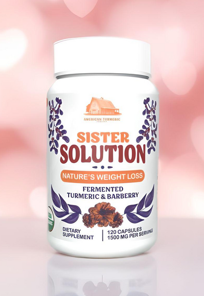 Sister Solution Fermented Turmeric and Fermented Barberry Powder Capsules by America&