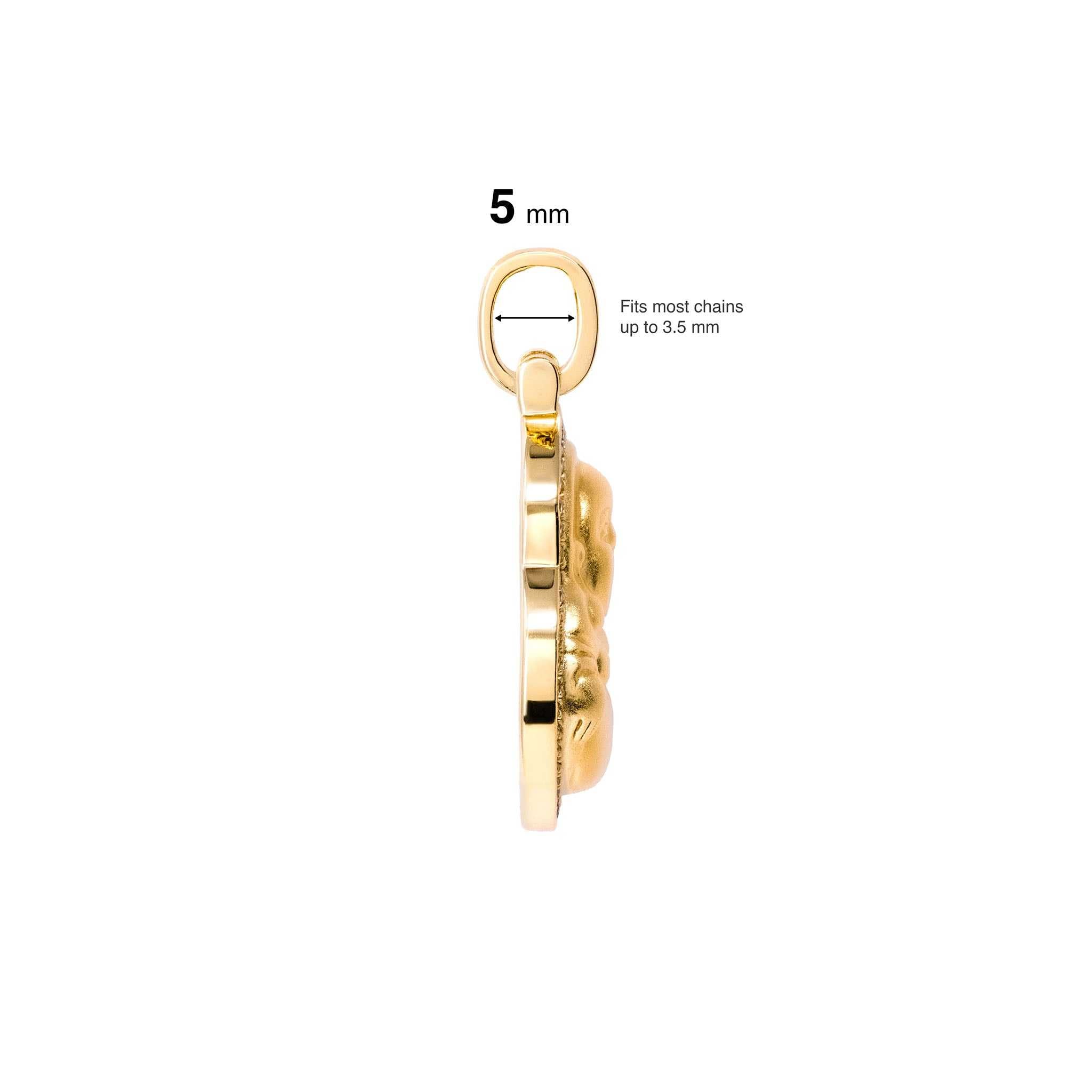 Buddha Pendant 925 Sterling Silver