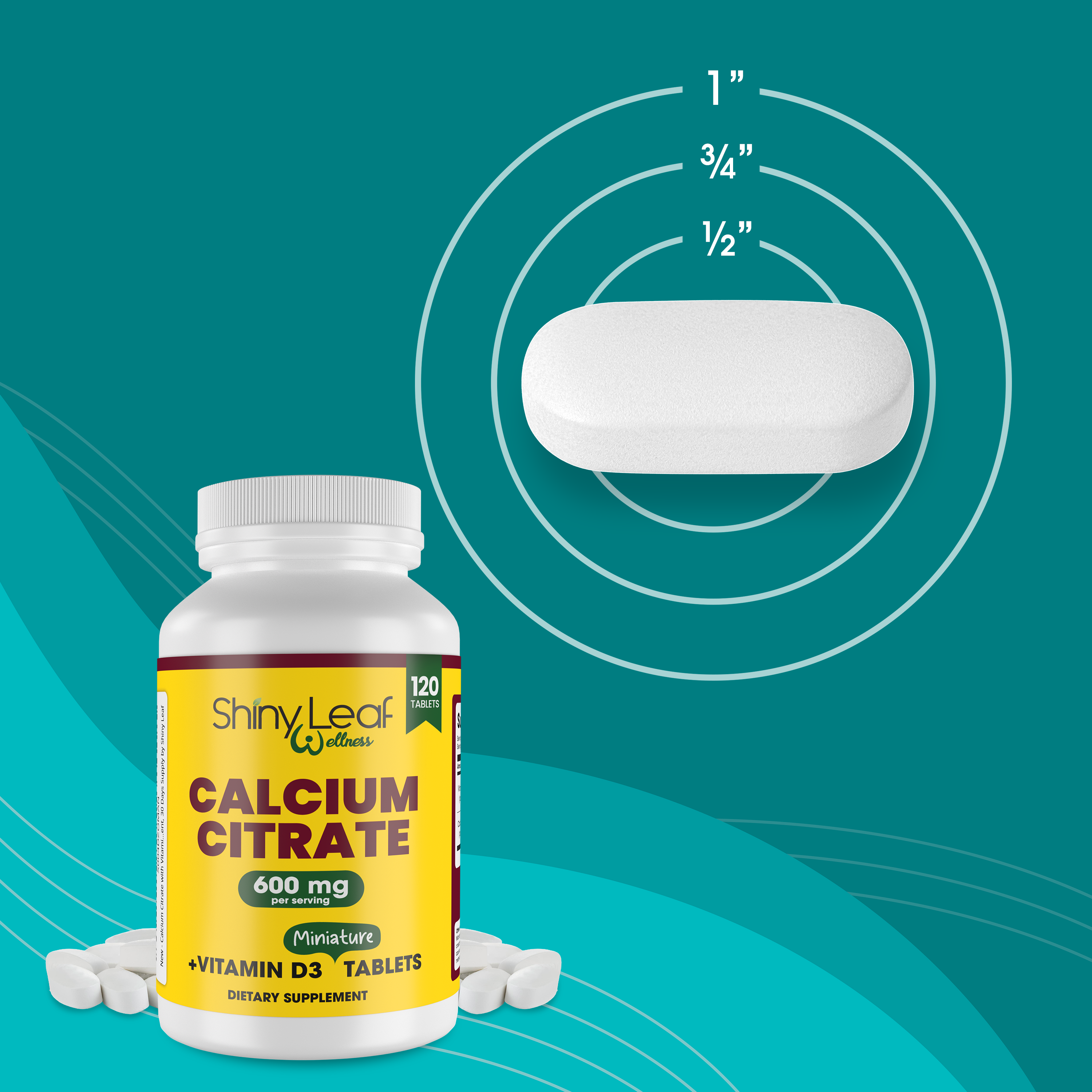 Bariatric Calcium Citrate Minis 600mg Tablets with Vitamin D3