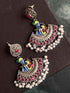 Joban Fashion Hand Painted Radha Krishna Oxidized Earring