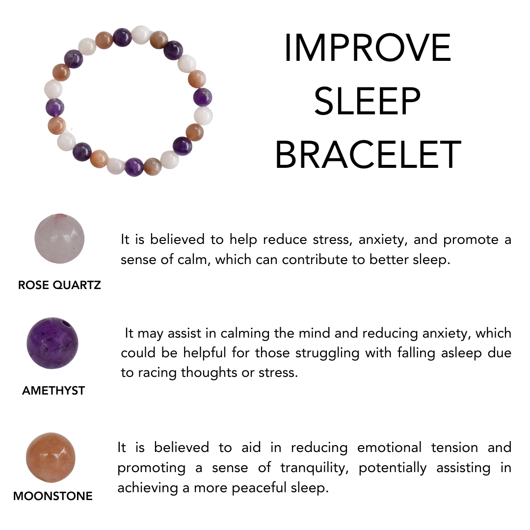 Improve SLEEP Bracelet Crystal Bracelet (Emotional Stress, Meditation )  DestGlow