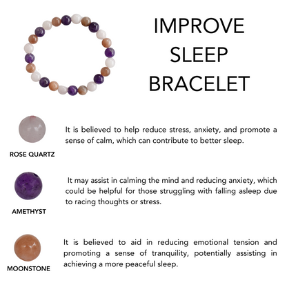 Improve SLEEP Bracelet Crystal Bracelet (Emotional Stress, Meditation )  DestGlow