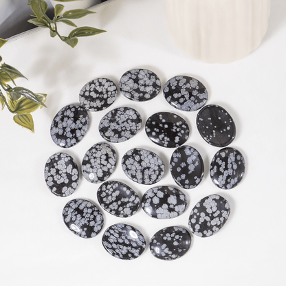 Snowflake Obsidian Pocket Stones (Angelic Communication and Past Life Recall)  DestGlow