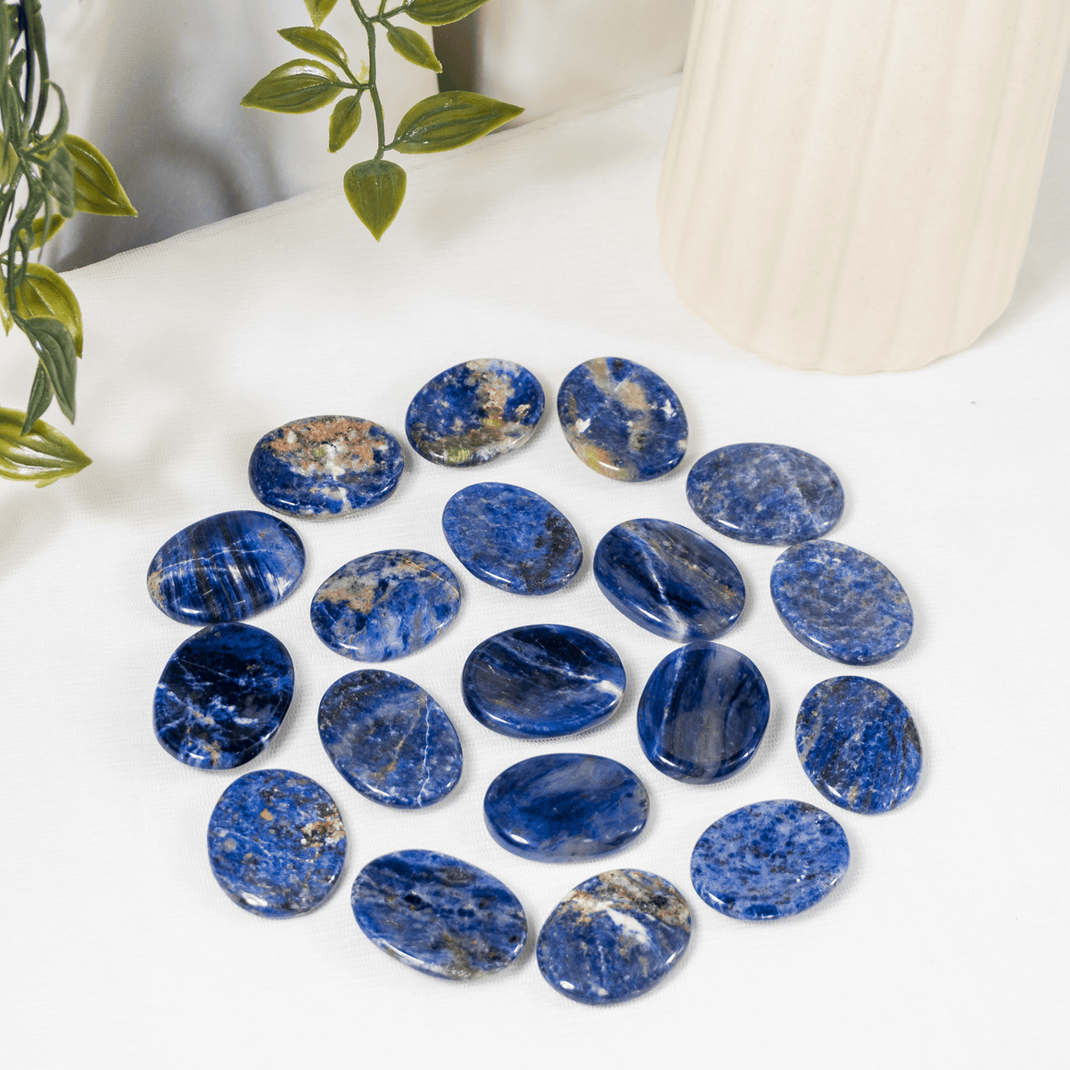 Sodalite Pocket Stones (Meditation and Self-Acceptance)  DestGlow