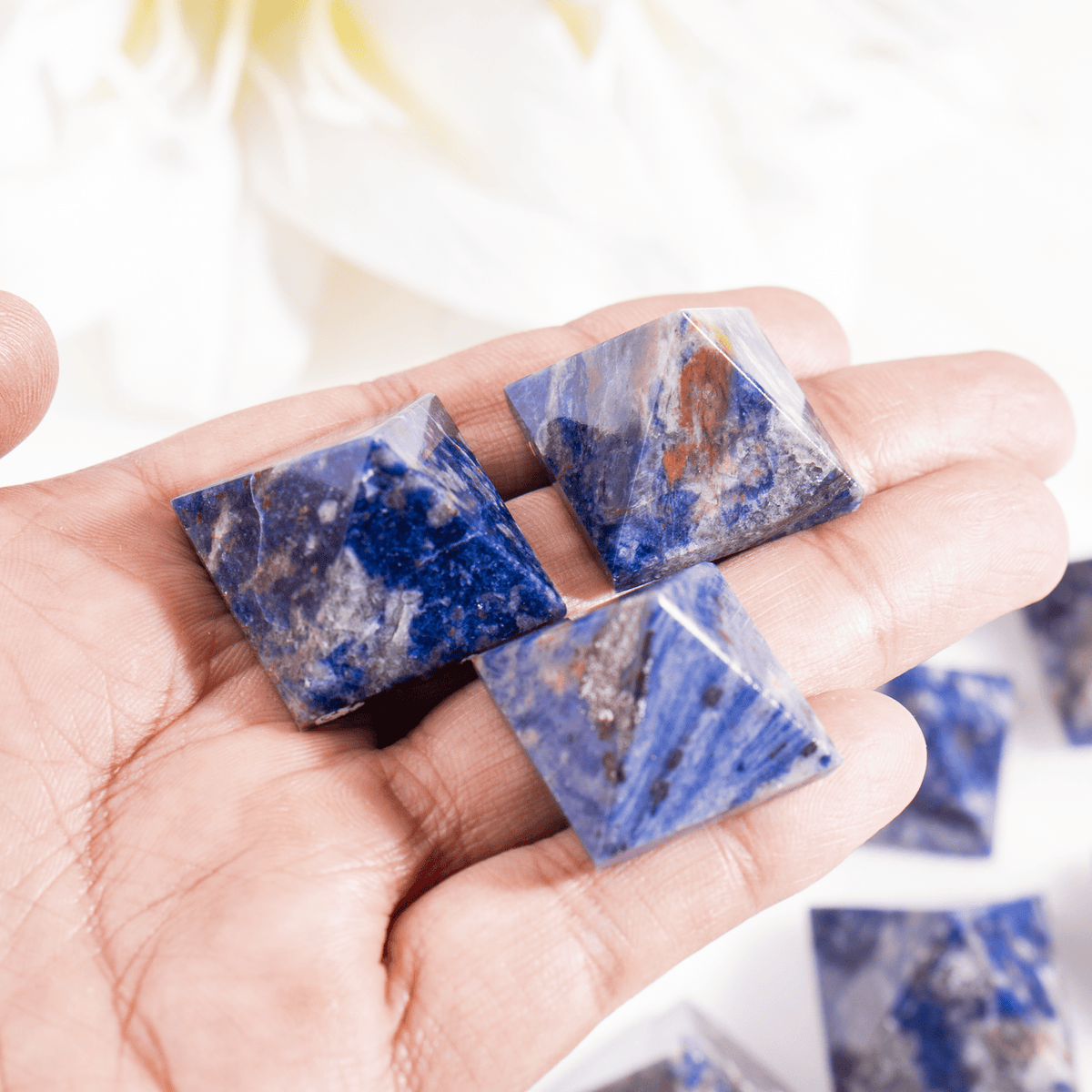 Sodalite Pyramids (Emotional Balance and Self-Trust)  DestGlow