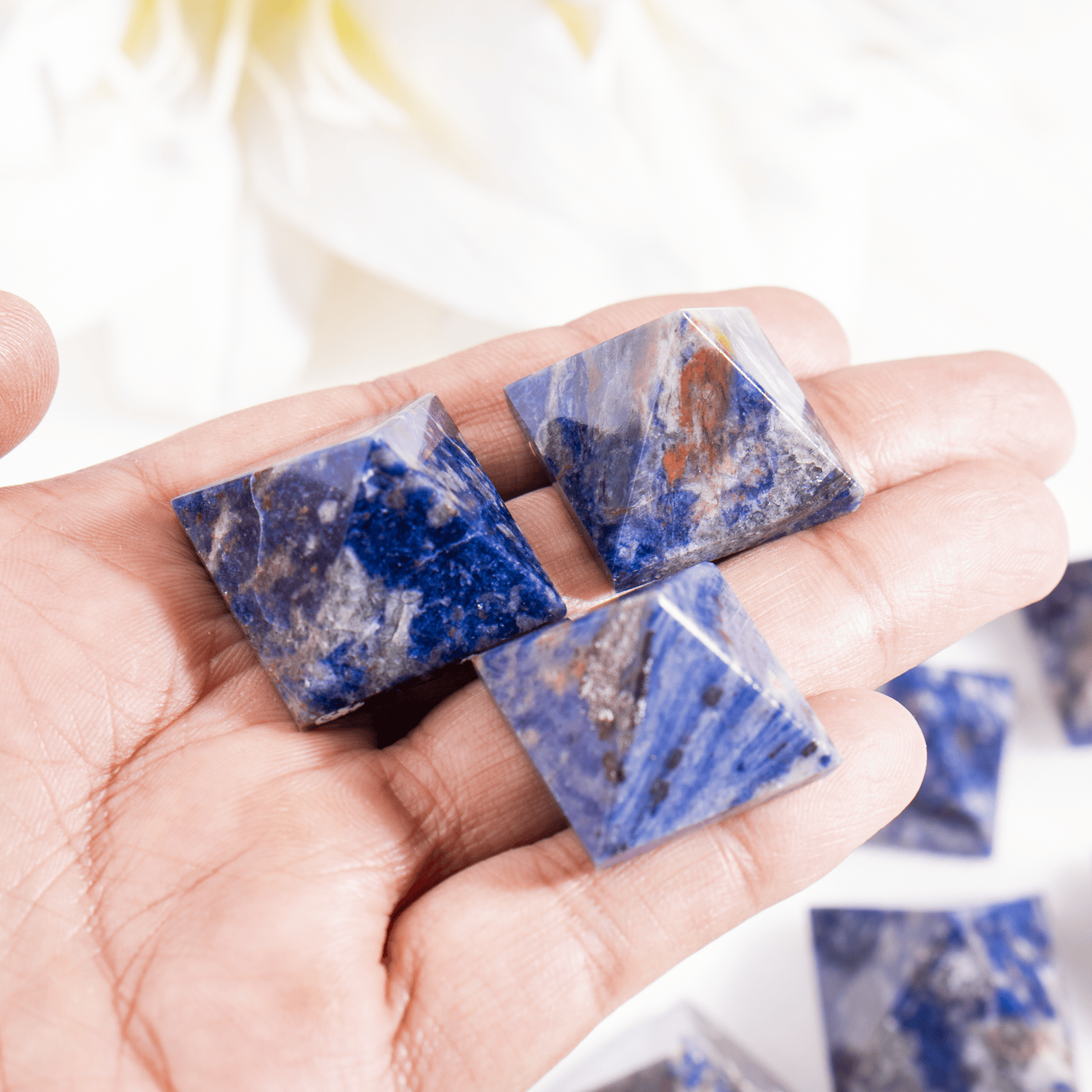 Sodalite Pyramids (Emotional Balance and Self-Trust)  DestGlow