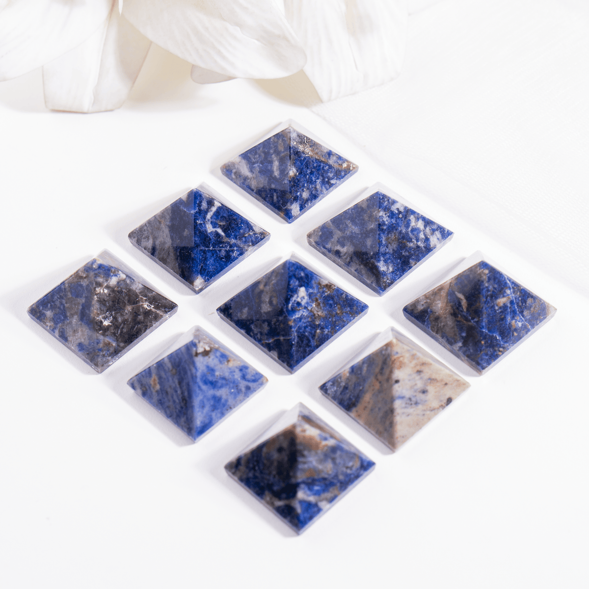 Sodalite Pyramids (Emotional Balance and Self-Trust)  DestGlow
