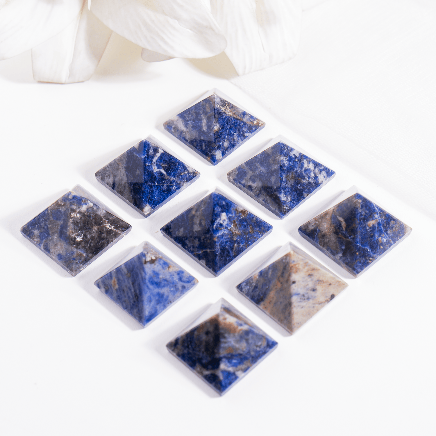 Sodalite Pyramids (Emotional Balance and Self-Trust)  DestGlow