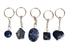 Sodalite Key Chain, Gemstone Keychain Crystal Key Ring (Meditation and Angelic Communication )  DestGlow