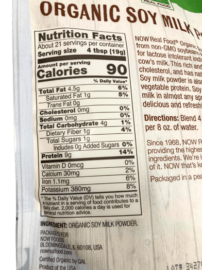 Soy Milk Powder, Organic by Country Life Natural Foods