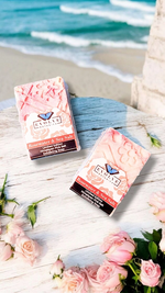 Rosewater & Sea Salt Soap - Coastal Floral Exfoliating  Himalayan Pink Salt Spa Bar
