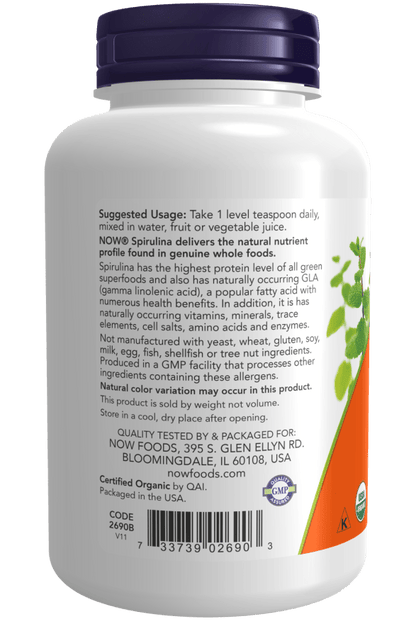 Organic Spirulina Powder by Country Life Natural Foods