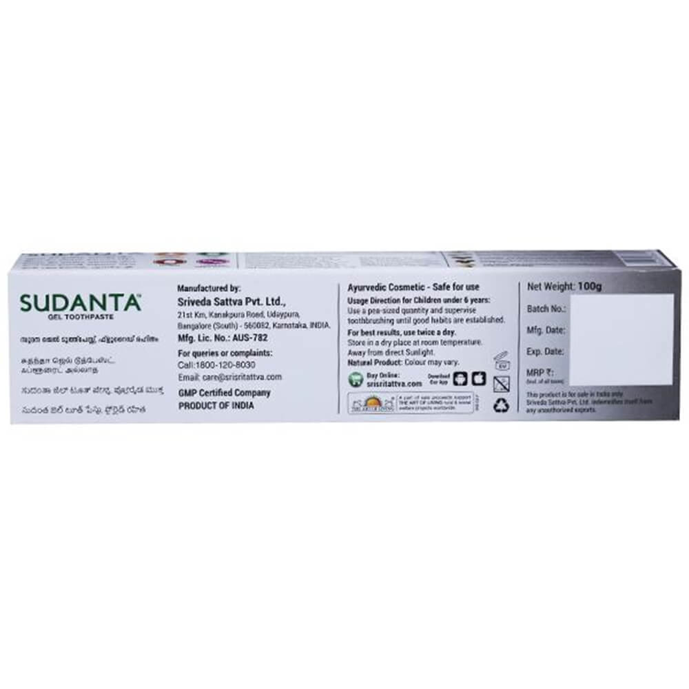 Sri Sri Tattva Sudanta Gel Tooth Paste With Charcoal &amp; Salt