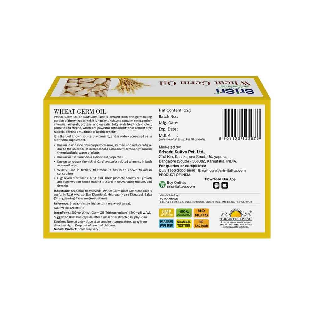 Sri Sri Tattva Wheat Germ Veg Oil Capsules