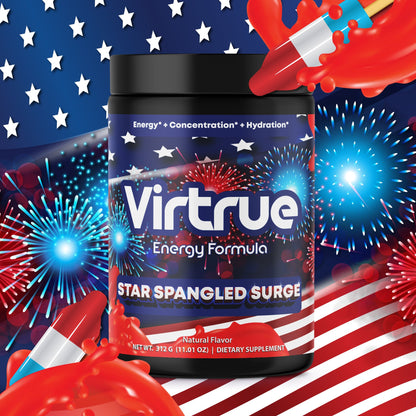 Star Spangled Surge Pre-Workout Energy Powder + Focus Boost &amp; Hydration | Sugar Free by Virtrue