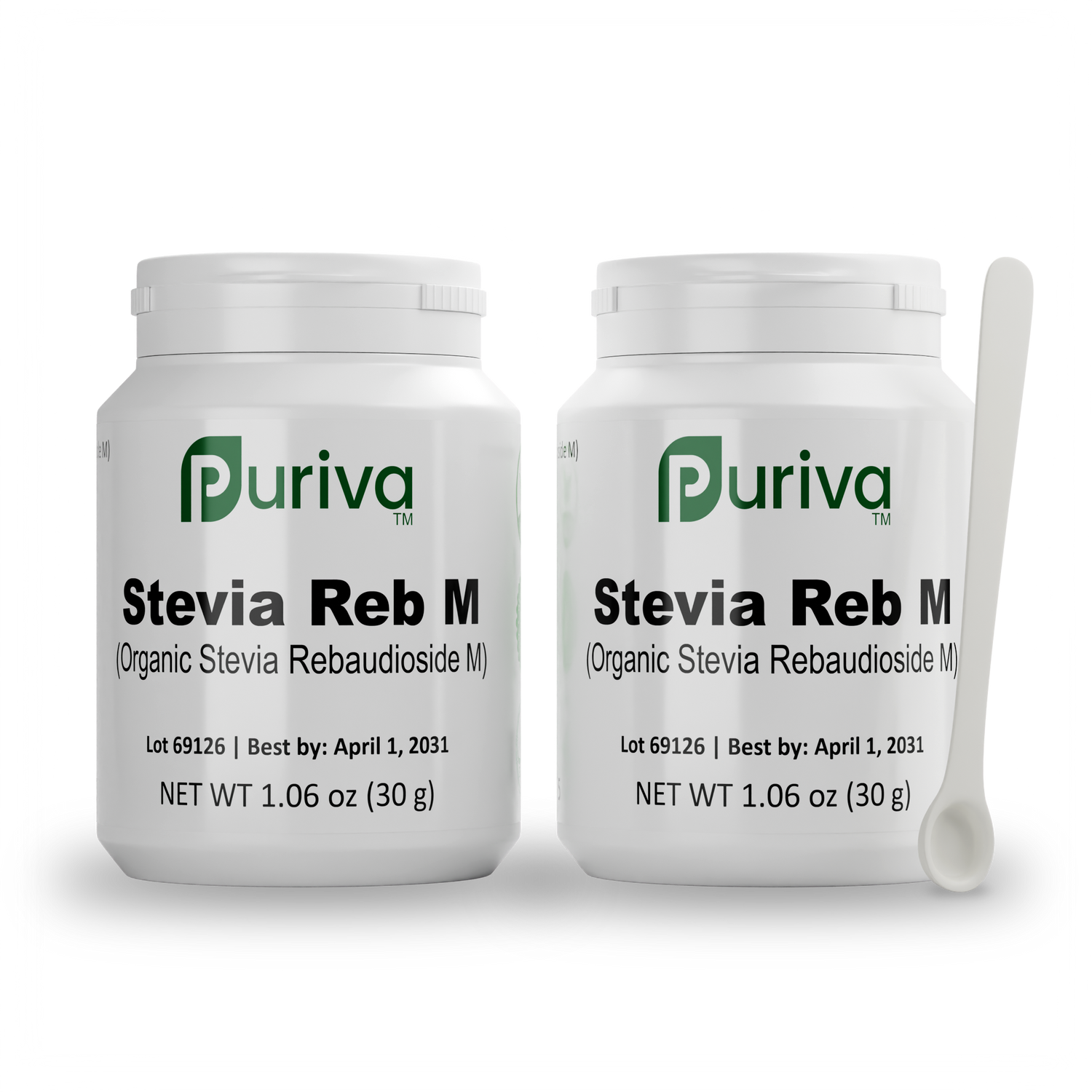 Stevia Reb M powder, (Reb-M | Rebaudioside M), 60 grams | 2,000 servings, Puriva Nutrition - DestGlow