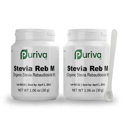 Stevia Reb M powder, (Reb-M | Rebaudioside M), 60 grams | 2,000 servings, Puriva Nutrition - DestGlow