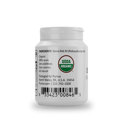 Stevia Reb M powder, (Reb-M | Rebaudioside M), 60 grams | 2,000 servings, Puriva Nutrition - DestGlow